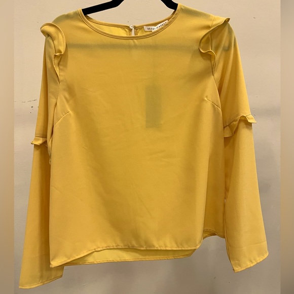 💗 Mustard Long Sleeved Blouse - Picture 1 of 5